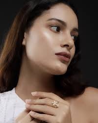 Women Sterling Silver Gold-Plated Lillian Ring