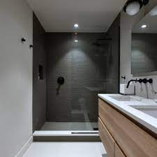 A minimal modern spa bathroom completed by storybook interiors of grand rapids, michigan. 75 Beautiful Mid Sized Modern Bathroom Pictures Ideas July 2021 Houzz