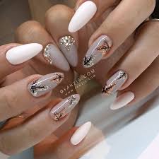 Autumn Fall Nails With Glitter Leafs Nail Designs Autumn Nails Fall Nail Designs