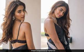 Pooja Hegde Is An Ethnic Vision Come To Life In A Black And Silver  Saree By Shanti Banaras