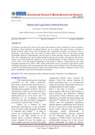 Pdf Ethical And Legal Issues In Dental Practice