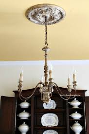 Ceiling Medallion Makeover Country Decor Rustic Ceiling Medallions French Country Chandelier