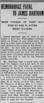 James Bartram death 20 Sep 1916