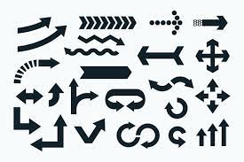 Flat Design Black Arrow Set Vector Free Flat Design Design
