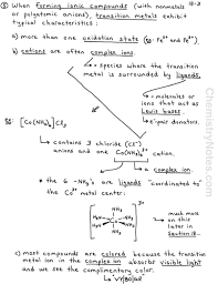Coordination Compounds Ligands And Complex Ions Chemistry Notes Transition Metal Teaching Chemistry