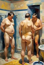 Bathhouse Experience for Older Men with Down Syndrome | Stable Diffusion  Online