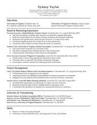 resume samples uva career center