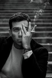 Aesthetic Black And White Photoshoot Men Pin On Cigarette Male Smokers