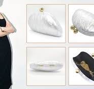 Acrylic Shell Shaped Bag Luxury Marble Clutch Evening Purses for Women  Glitter Handbag for Wedding Cocktail Party Prom: Handbags: Amazon.com