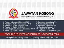 Jawatan kosong pos malaysia berhad. Jawatan Kosong Keda November 2020