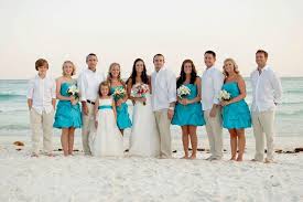 Thanks David S Bridal For Making Our Wedding Day So Wonderful Everyone Loved Their Beach Wedding Bridesmaids Blue Beach Wedding Colors Beach Bridal Dresses