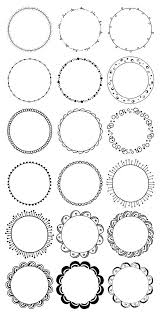 Round Frames Clipart Hand Drawn Circles Clipart Floral Boho Tribal Doodle Clip Art Waves Leaves Flowers Digital Circle Borders Png Circle Clipart How To Draw Hands Circle Borders