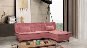 Kelebek Yatakli Kose Koltuk Pembe Fiyati Vivense