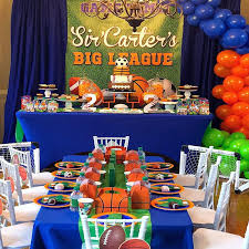 We had hired a company to provide the coaches, so they did all of the hard work of organising then they came into the party room which had a few decorations and we had all set up for them to eat. Basketball Party Disposable Tableware Set Paper Plates Cups For Kids Girl Boy Favors Events Birthday Party Decoration Supplies Buy At The Price Of 2 58 In Aliexpress Com Imall Com