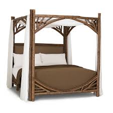 Maison leather canopy bed with footboard. Rustic Canopy Bed La Lune Collection