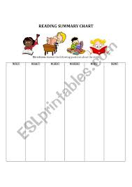 Summarizing Chart Esl Worksheet By Kedenise90