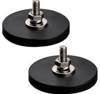 M6 Threaded Neodymium Magnets Flutesan 8-Pack Heavy Duty Rubber Coated  Magnets - 30 LB Pull Force With M6 Thread Anti-scratch Mounting Magnets