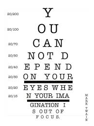 Mark Twain Eye Chart Quote Typography Design Mark