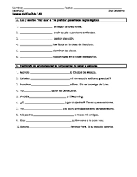 Transcribed image text from this question. Hace Time Expressions Spanish Worksheets Teaching Resources Tpt