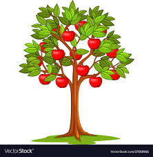 Illustration Of Cartoon Apple Tree Isolated On White Background Download A Free Preview Or High Qual White Background Animal Coloring Books Angel Wings Vector