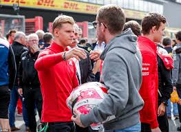Born 22 march 1999) is a german racing driver, who races for haas in formula one, and is also a member of the ferrari driver academy. Michael Schumacher S Son Mick Consoles French Formula 2 Racer Anthoine Hubert S Grieving Family Daily Mail Online