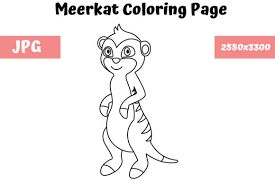 38 cool meerkat coloring page. Meerkat Coloring Page For Kids Graphic By Mybeautifulfiles Creative Fabrica