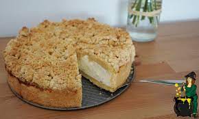 800 g äpfel (boskop) 3 el zitronensaft 100 g schlagsahne 2 päckchen vanillezucker 1 tl zimt. Apfel Kasekuchen Mit Streuseln Haferschleim Hexenbein