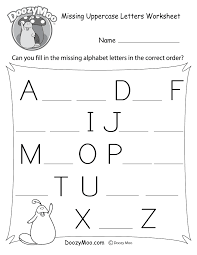 Free interactive exercises to practice online or download as pdf to print. Missing Letter Worksheets Free Printables Doozy Moo