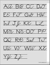 handwriting manuscript and cursive a z uppercase chart