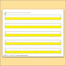 Or read any fiction or nonfiction book, child's magazine, internet page; Highlighter Paper Kindergarten Writing