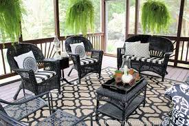 Product title 7 piece patio furniture set with 6 rattan wicker cha. A Successful Diy Outdoor Sofa Feathering My Empty Nest Black Patio Furniture Fall Outdoor Decor Wicker Porch Furniture