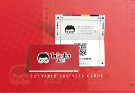 A professional brand image starts with professional business cards. Foldable Business Card The Copy Boy