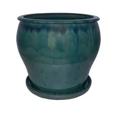 5x mini ceramic plant pot owl succulent flower planter bonsai box garden decor. Trendspot 16 In Dia Blue Solid Studio Ceramic Planter Db10021 16j The Home Depot
