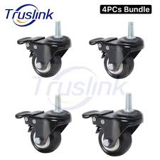 Where the grip ring stem is concerned, you'll hear a clicking sound to confirm that the caster wheel is properly installed. Sg Seller Truslink 4pcs 2 Inch Swivel Caster Wheels Pu Threaded Stem Caster Wheel With Lock Brake Screw 360 Degree Caster Wheels Heavy Duty For Trolley Furniture M8 M10 M12x25mm Screw Lazada Singapore
