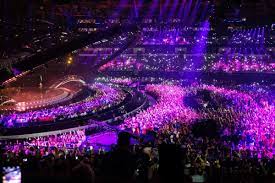 Forma altice arena amintește de o farfurie mare, o coajă de broască țestoasă sau un crab de potcoavă. Lisboa Auf Twitter Final Do Festival Eurovision 2018 No Altice Arena Lisboa Eurovision2018
