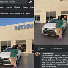N.C. car dealership bashed for calling Black woman racially-insulting name  in social media post