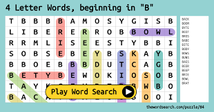 Words starting with b · baby (noun) · bachelor's degree · back (adjective) · back (adverb) · back (noun) · back (verb) · backboard · backhand . 4 Letter Words Beginning In B Word Search