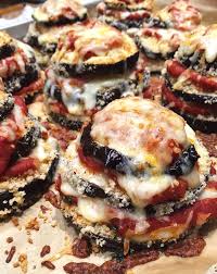 Eggplant Parmesan Stacks Baked Eggplant Towers With Sauce And Cheese Recipe In 2020 Eggplant Parmesan Baked Baked Eggplant Eggplant Parmesan