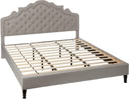 Gift your space a charming look with rousing platform bed king at alibaba.com. Amazon Com Homelife Premiere Classics 51 Tall Platform Bed With Cloth Headboard And Slats King Light Grey Linen Furniture Decor