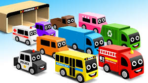 Colors For Children To Learn With Wooden Street Vehicles Toys Shapes And Colors Collection Coloring For Kids Toys Learning Colors