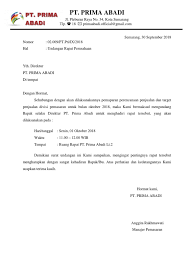 Berisi contoh surat resmi sekolah, perusahaan, permohonan, surat resmi undangan. Contoh Surat Undangan Rapat Perusahaan Nusagates