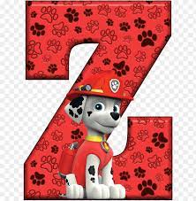 Rubble paw patrol · paw patrol party · paw patrol birthday. Z De Alfabeto Decorativo Paw Patrol Letter Png Image With Transparent Background Toppng