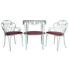 Wrought Iron Chairs And Table France 1950s Wrought Iron Chairs Leather Dining Chairs Arm Chairs Living Room