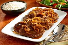 Bistec Encebollado Puerto Rico Receta Bistec Encebollado Steak Onions Recipe Steak And Onions Bistec Encebollado Recipes