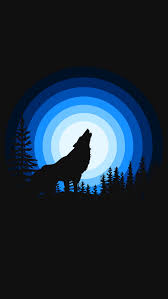 Download, share or upload your own one! Wolf 4k Wallpaper Howling Silhouette Black Background Blue Black Dark 975