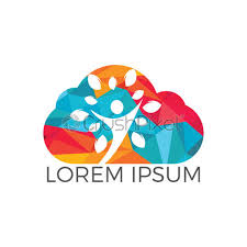 M600 druckköpfe für die nachverfolgbare kennzeichnung von produkten. Menschliche Wolke Baum Logo Design Stock Vektorgrafi Crushpixel