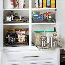 See more ideas about pull out pantry, kitchen storage, pantry cabinet. Storage Baskets Kitchen Cabinet Chrome Pull Out Wire Baskets W Full Extension Slides By Rev A Shelf Kitchensource Com