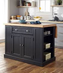 Nantucket Solid Wood Top Kitchen Island Homestyles Furniture 5033 94n In 2020 Black Kitchen Island Rolling Kitchen Island Kitchen Tops