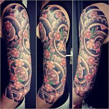 Japanese Sakura Half Sleeve By Royboytattoo Half Sleeve Tattoo Japanese Tattoo Tattoos For Guys