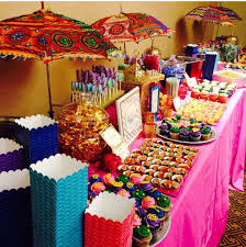 Dessert Bar From Sjs Wedding Food Table Desi Wedding Decor Mehndi Decor